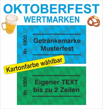 1000 Wertmarken "Standard Oktoberfest", Text änderbar